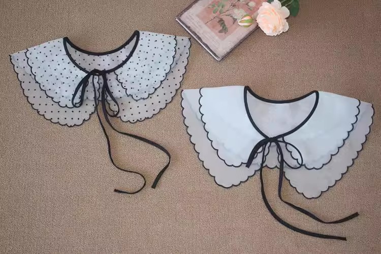Organza Lace Collar Fabrics Decoration EF0076-Lace Fabric Shop