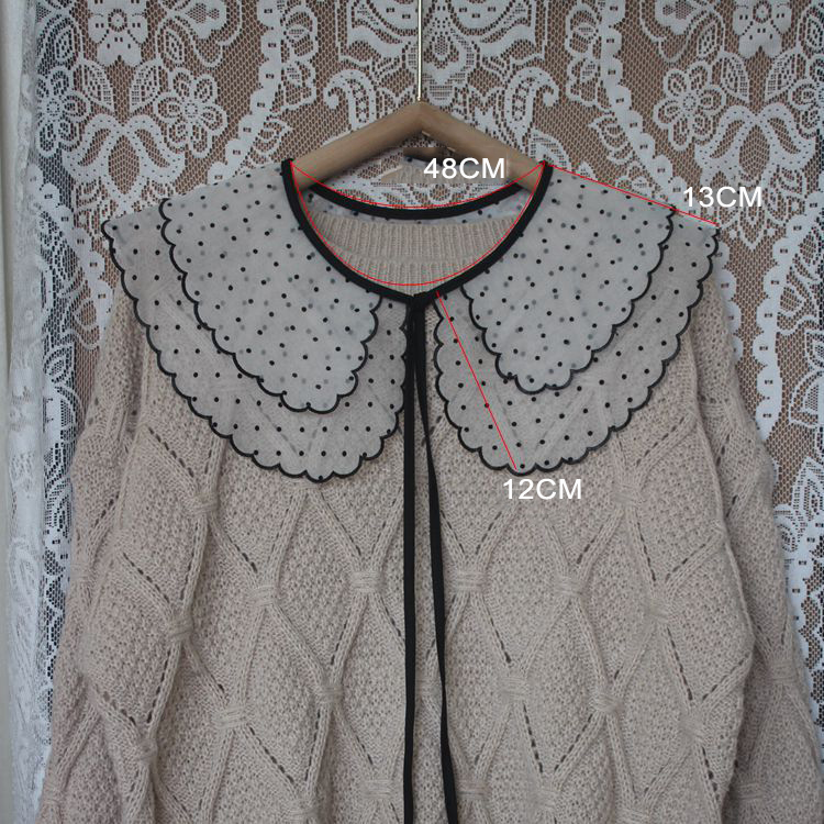 Organza Lace Collar Fabrics Decoration EF0076-Lace Fabric Shop