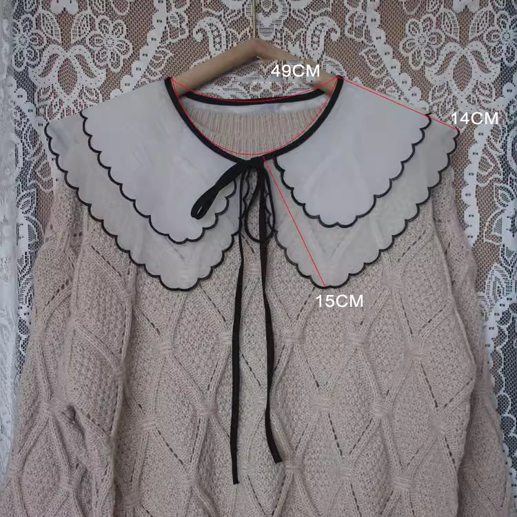 Organza Lace Collar Fabrics Decoration EF0076-Lace Fabric Shop
