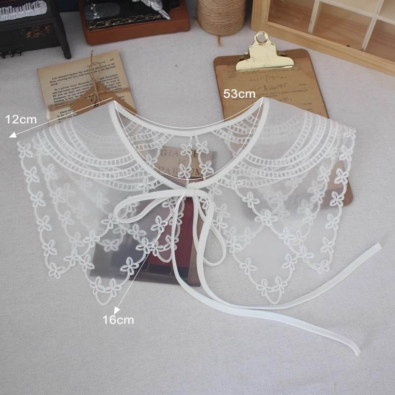 Organza Lace Embroidery Blouse Collar LC0010-Lace Fabric Shop