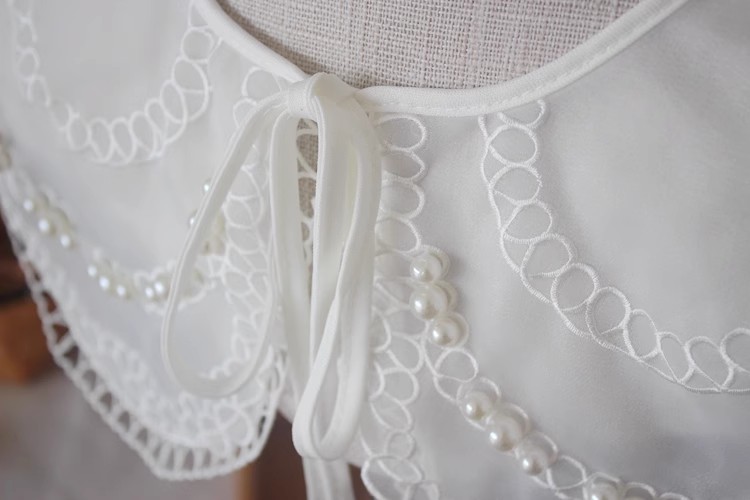 Pearl Lace Embroidery Sweater Collar LC0013-Lace Fabric Shop