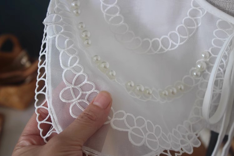 Pearl Lace Embroidery Sweater Collar LC0013-Lace Fabric Shop