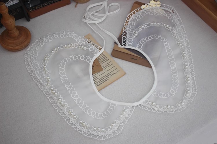 Pearl Lace Embroidery Sweater Collar LC0013-Lace Fabric Shop