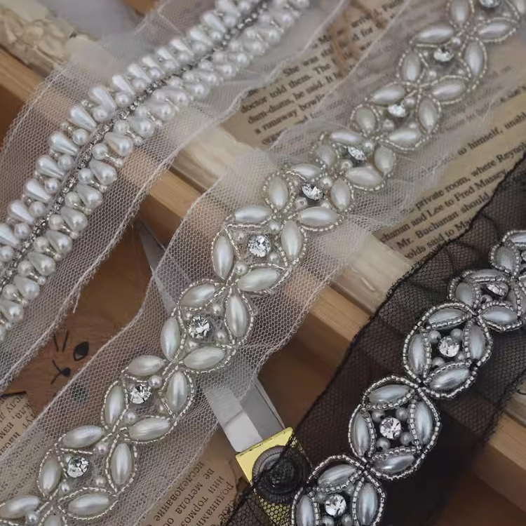 Perler Bead Flower Mesh Lace Trim BT0141