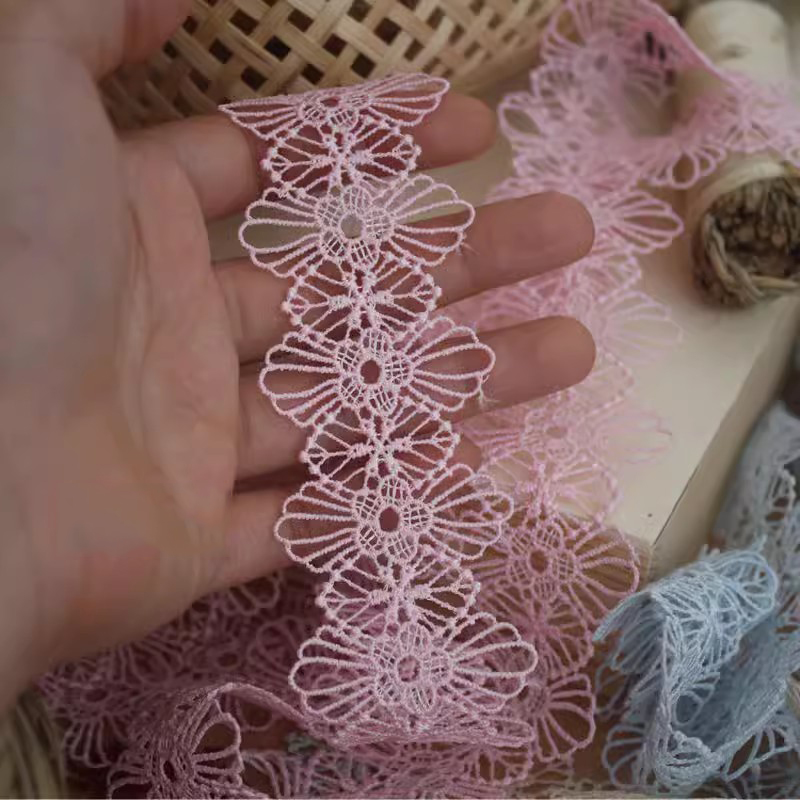 Pink Lace Trim 8 Colors 1 Yard Width 4 cm LT0467