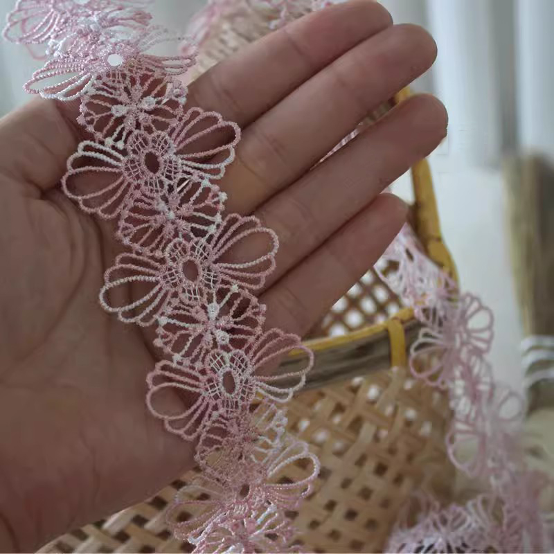 Pink Lace Trim 8 Colors 1 Yard Width 4 cm LT0467