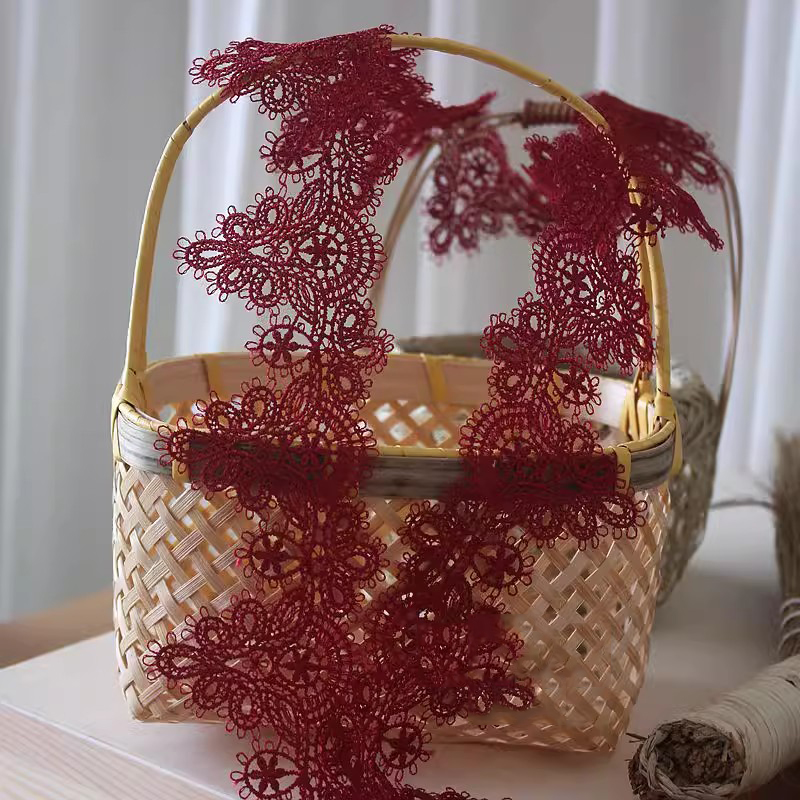 Red Lace Trim 1 Yard Width 5.6 cm LT0469