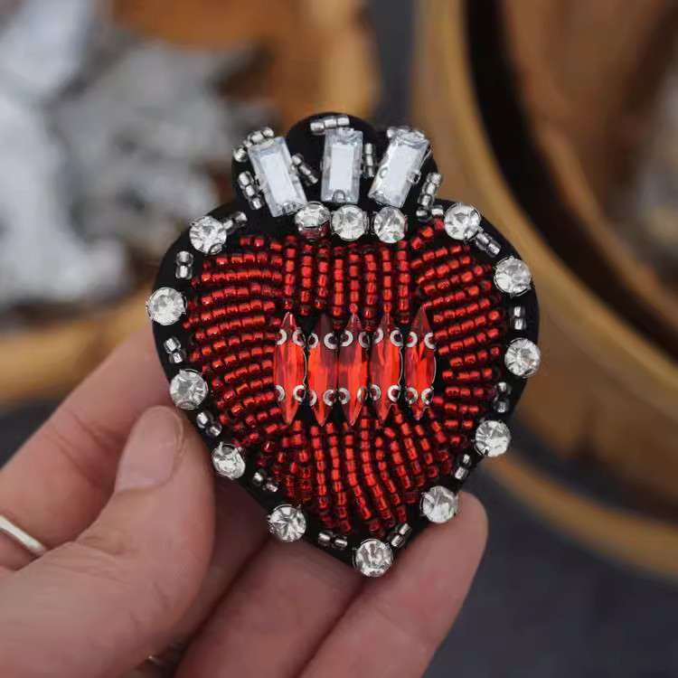 Rhinestone Beaded Cloth Stickers BA0029