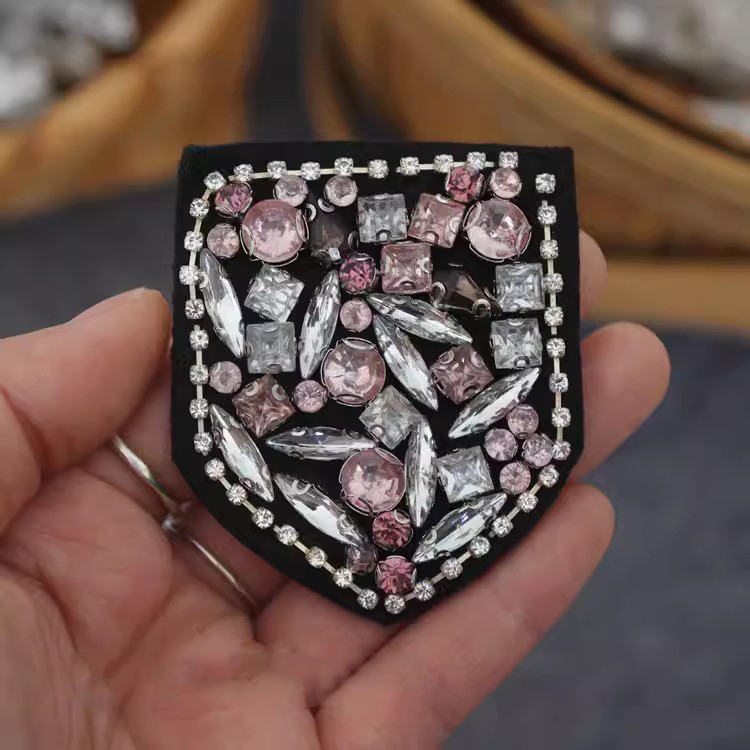 Rhinestone Beaded Cloth Stickers BA0029