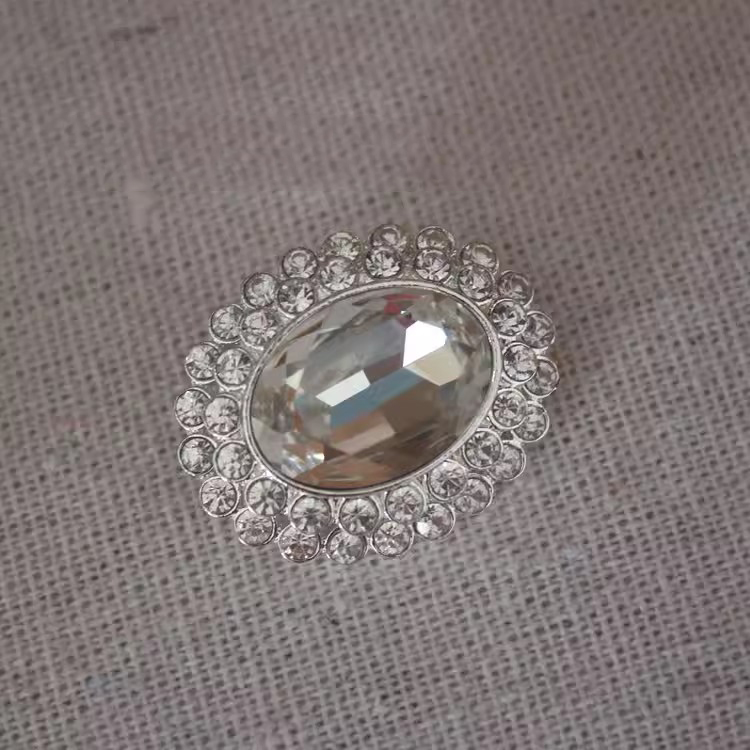 Rhinestone Cloth Buttons Decoration BU0001