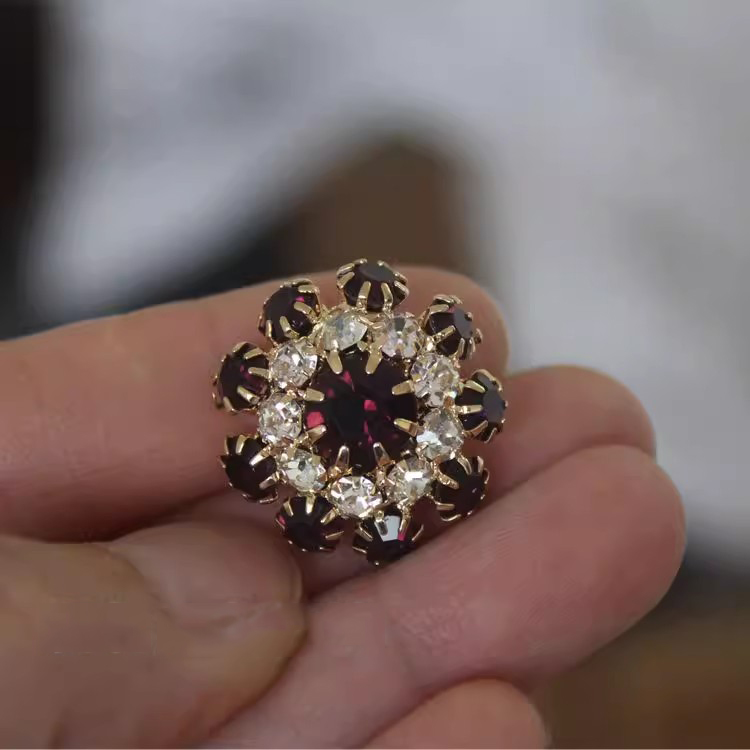 Rhinestone Cloth Buttons Decoration BU0001