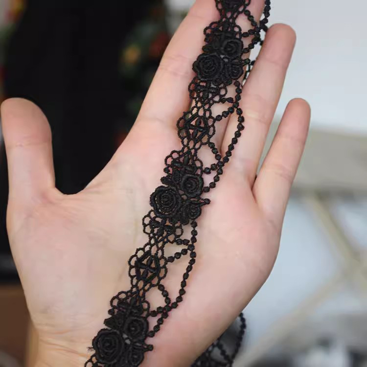 Rose Chain Hollow Lace Trim Width 2-5 cm LT0365-Lace Fabric Shop