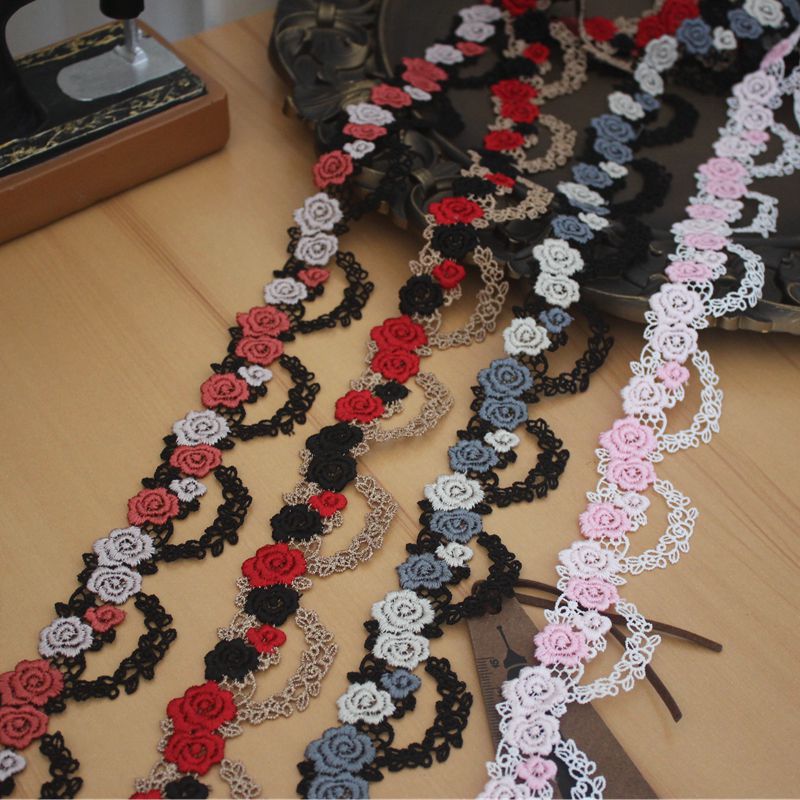 Rose Lace Fabric Trim 1 Yard Width 3.8 cm LT0470