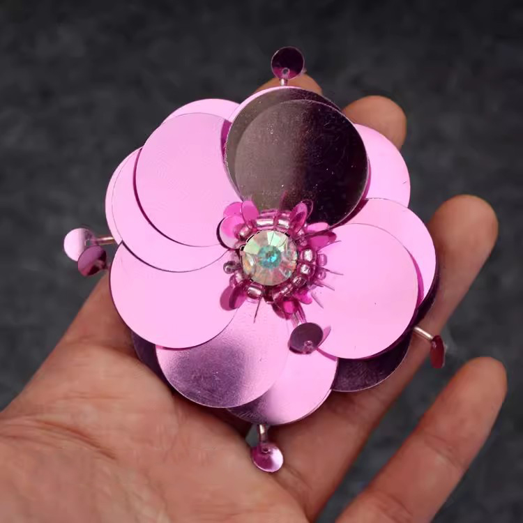 Sequins Beaded 3D Single Floral BT0029