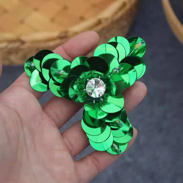 Sequins Beaded 3D Single Floral BT0029