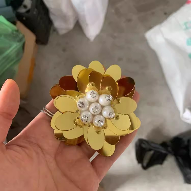 Sequins Beaded 3D Single Floral BT0029