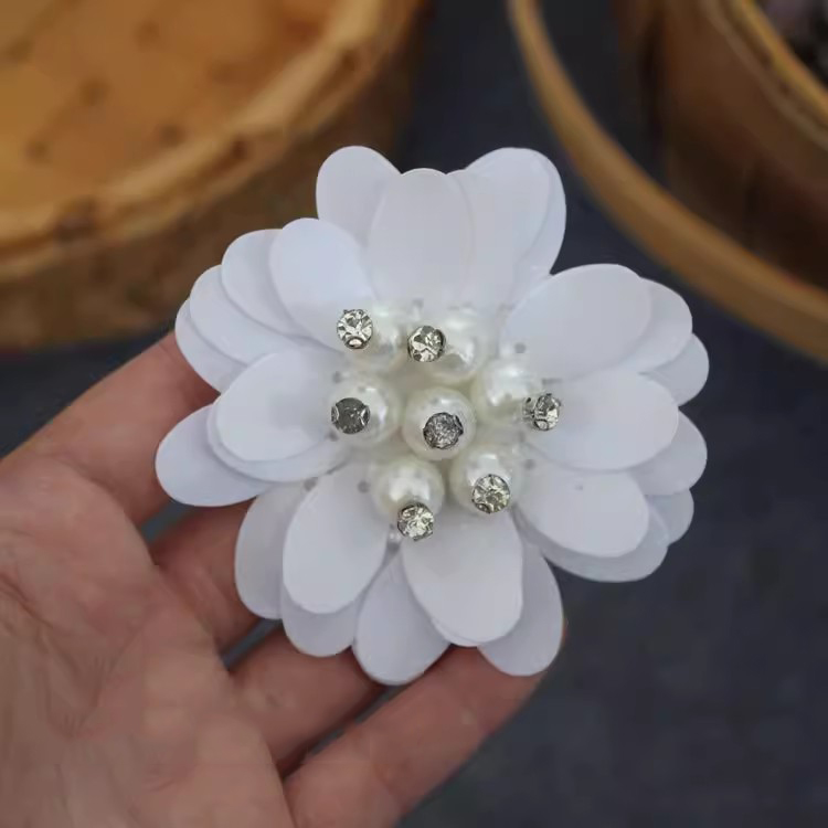 Sequins Beaded 3D Single Floral BT0029