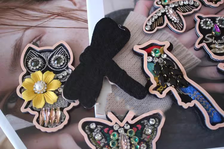 Sequins Embroidery Birds Beads Patch EA0005
