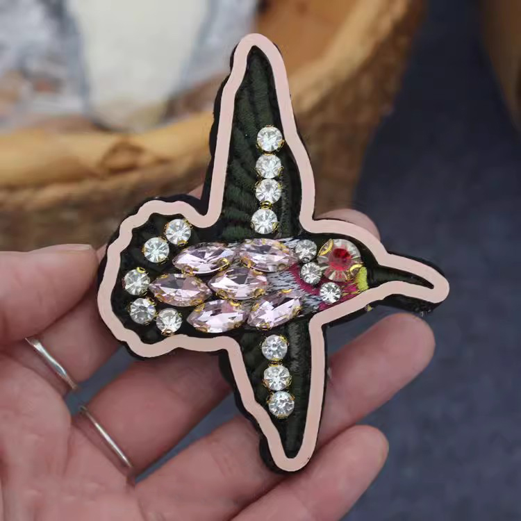 Sequins Embroidery Birds Beads Patch EA0005