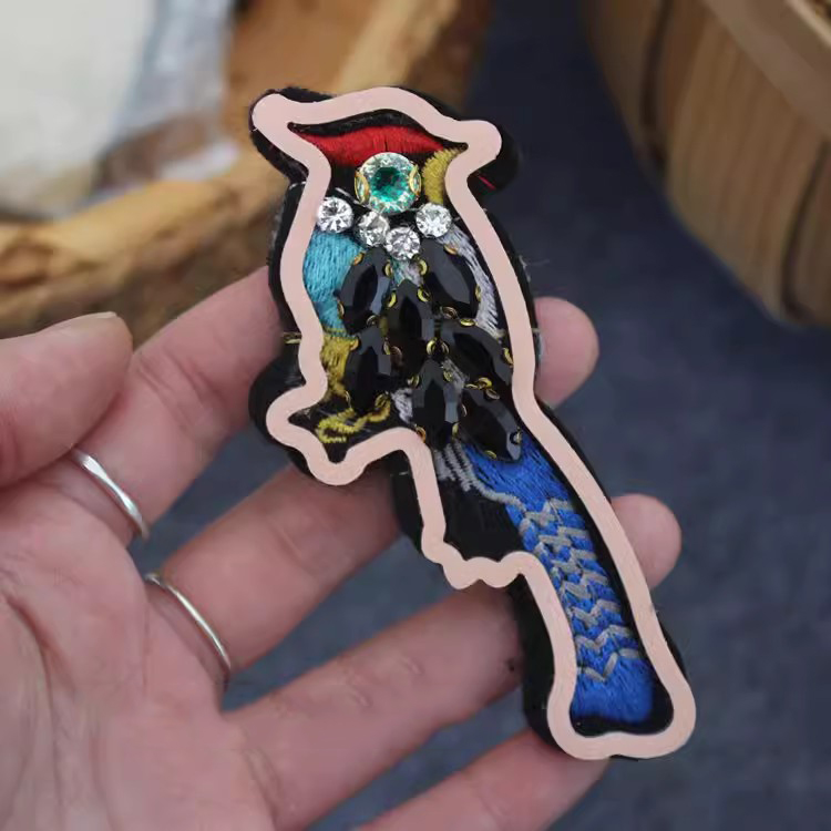 Sequins Embroidery Birds Beads Patch EA0005