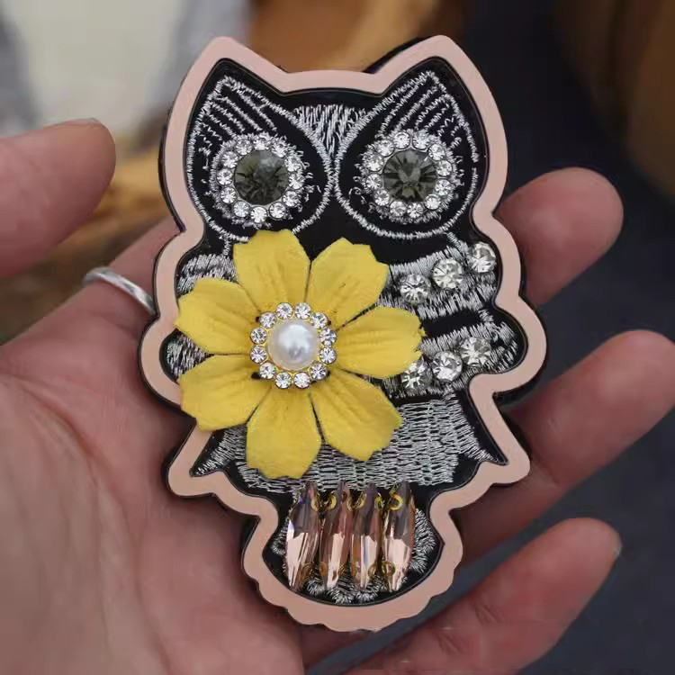 Sequins Embroidery Birds Beads Patch EA0005