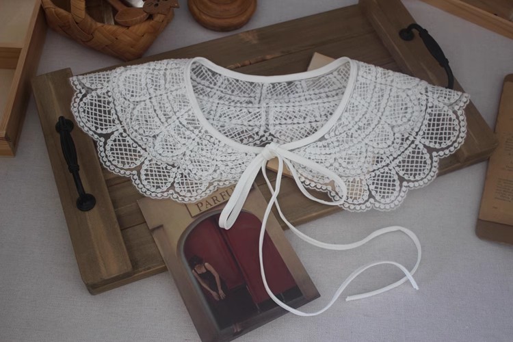 Sewing Hollow Cotton Collar Eyelet Fabric EF0067-Lace Fabric Shop