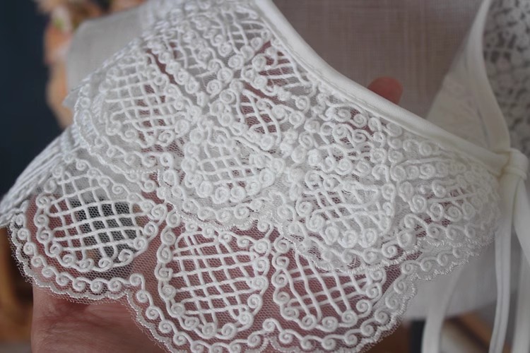 Sewing Hollow Cotton Collar Eyelet Fabric EF0067-Lace Fabric Shop