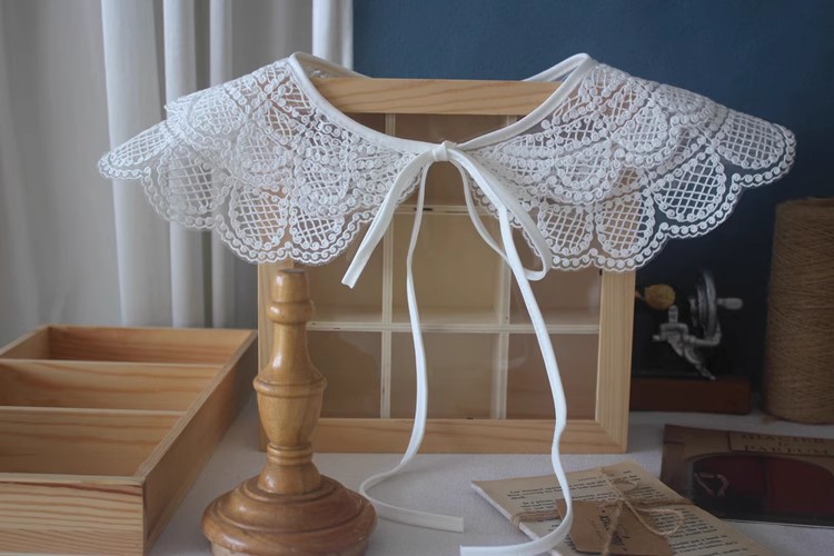 Sewing Hollow Cotton Collar Eyelet Fabric EF0067-Lace Fabric Shop