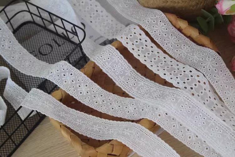 Sewing Lace Eyelet Fabric Width 2-7 cm EF0053-Lace Fabric Shop