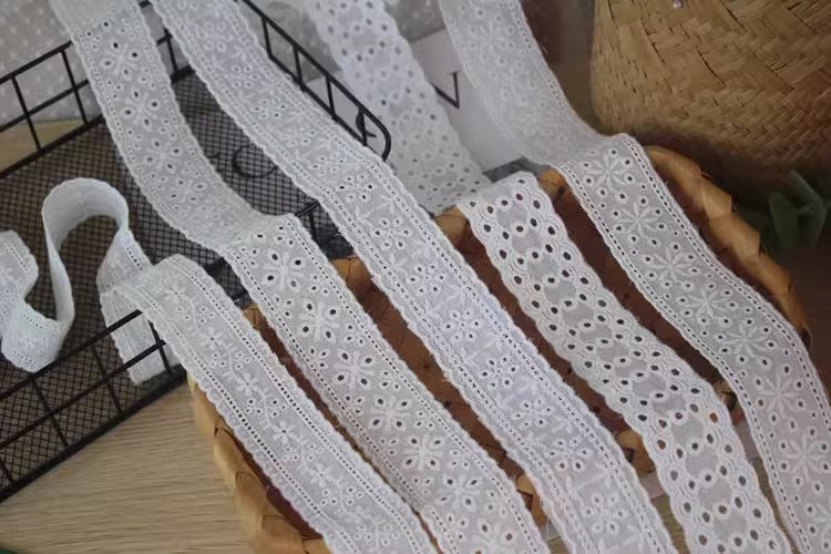 Sewing Lace Eyelet Fabric Width 2-7 cm EF0053-Lace Fabric Shop