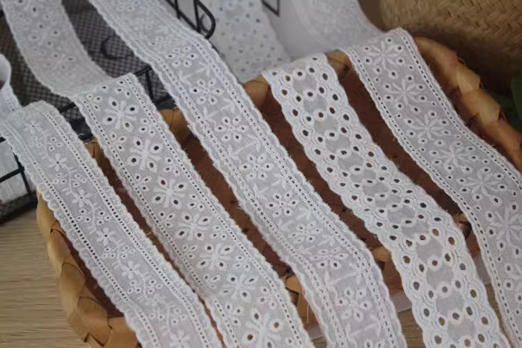 Sewing Lace Eyelet Fabric Width 2-7 cm EF0053-Lace Fabric Shop