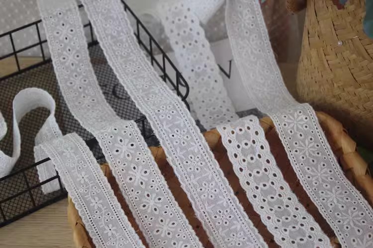 Sewing Lace Eyelet Fabric Width 2-7 cm EF0053-Lace Fabric Shop