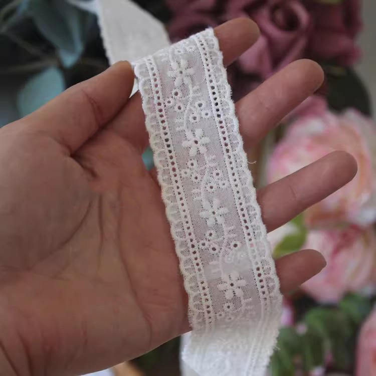 Sewing Lace Eyelet Fabric Width 2-7 cm EF0053-Lace Fabric Shop