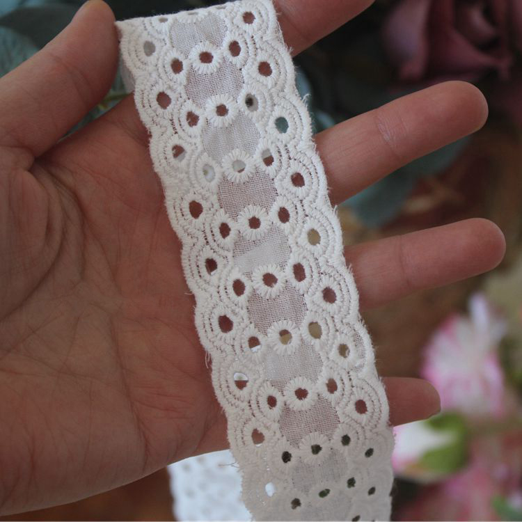 Sewing Lace Eyelet Fabric Width 2-7 cm EF0053-Lace Fabric Shop