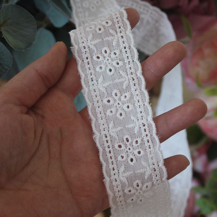 Sewing Lace Eyelet Fabric Width 2-7 cm EF0053-Lace Fabric Shop