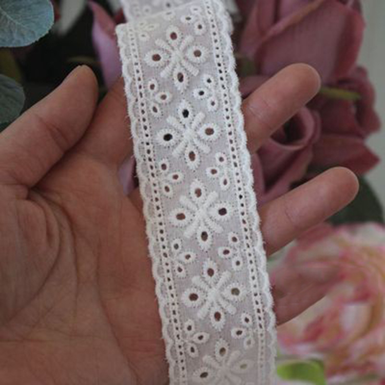 Sewing Lace Eyelet Fabric Width 2-7 cm EF0053-Lace Fabric Shop