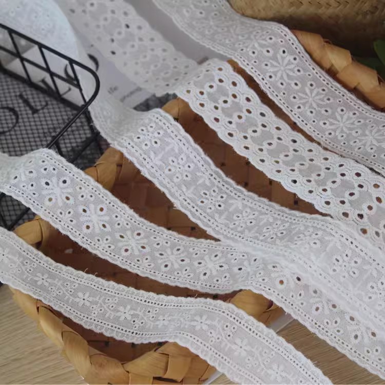 Sewing Lace Eyelet Fabric Width 2-7 cm EF0053-Lace Fabric Shop