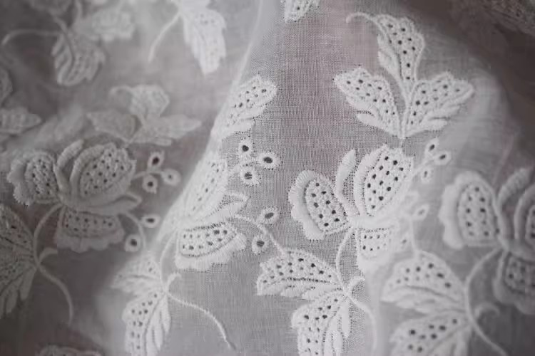 Sewing Lace Eyelet Fabric Width 27-44 cm EF0044-Lace Fabric Shop