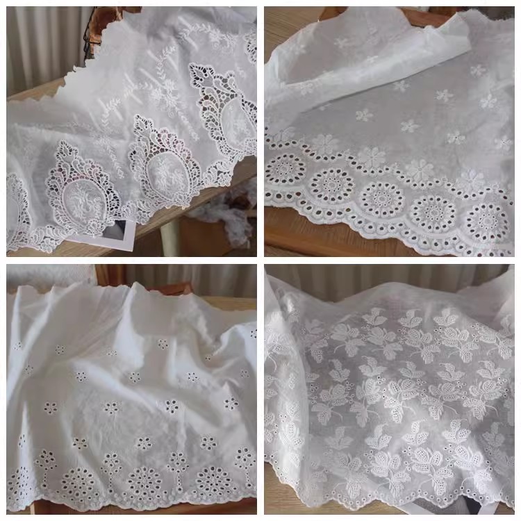 Sewing Lace Eyelet Fabric Width 27-44 cm EF0044-Lace Fabric Shop