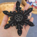 Large Black 11.2x12.2 cm