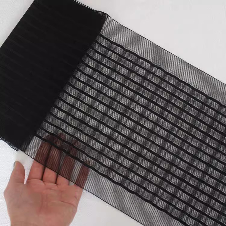 Striped Elastic Lace Trim Fabric 22-25 cm LT0413