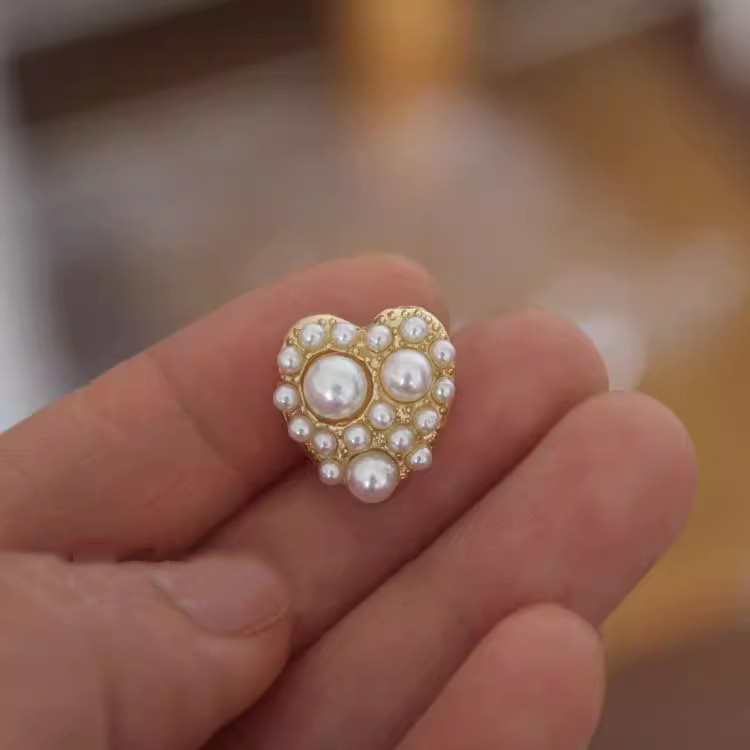 Sweater Beaded Metal Clothes Button BU0006