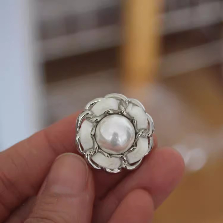 Sweater Beaded Metal Clothes Button BU0006