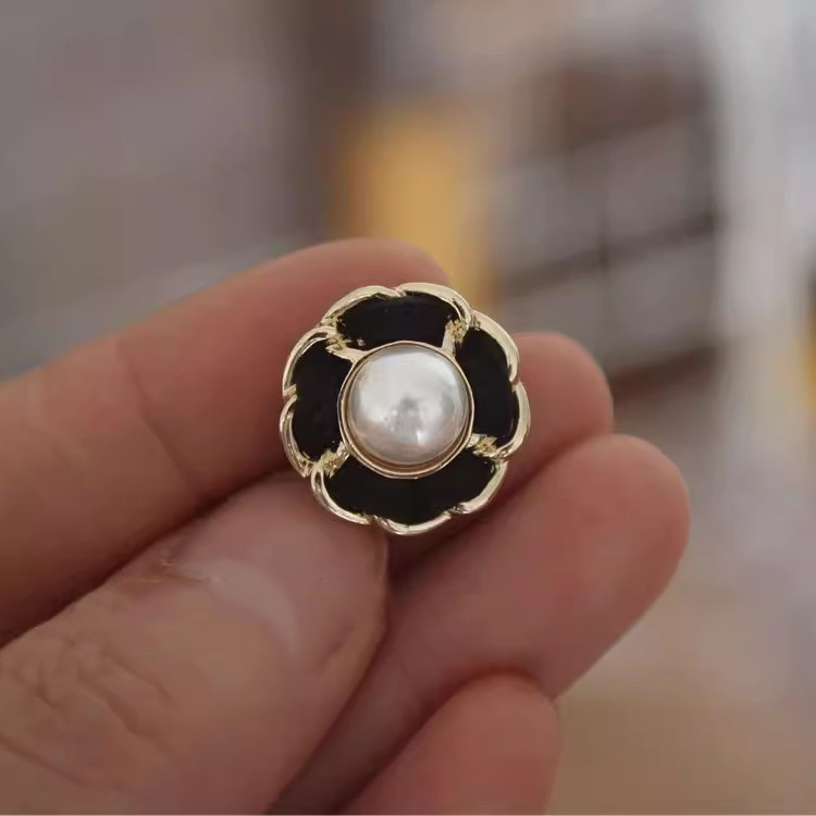 Sweater Beaded Metal Clothes Button BU0006