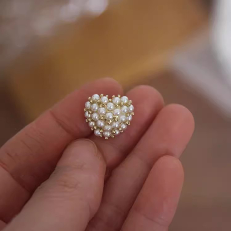 Sweater Beaded Metal Clothes Button BU0006