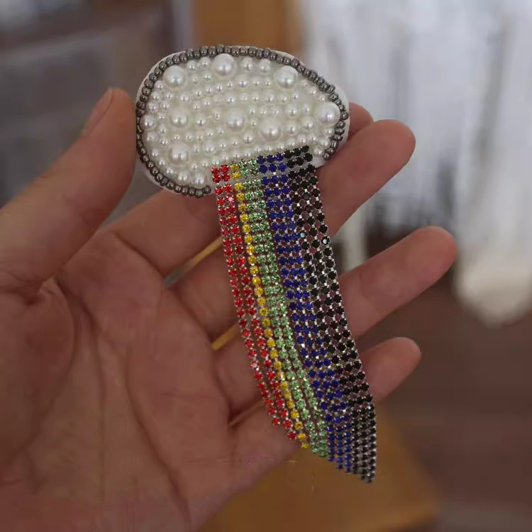 Tassel Beaded Cloth Patch Accessories BA0065