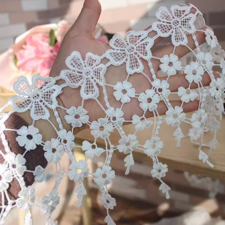 Tassel Flower Lace Trim Cloth Cuff Width 17 cm LT0335-Lace Fabric Shop