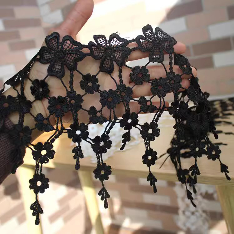 Tassel Flower Lace Trim Cloth Cuff Width 17 cm LT0335-Lace Fabric Shop