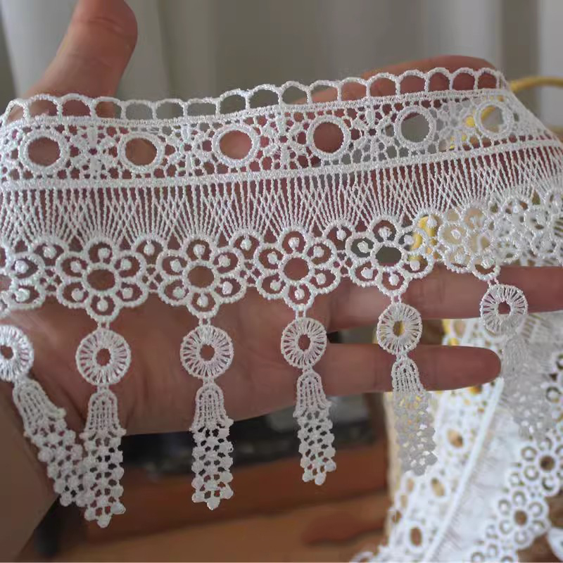 Tassel Flower Lace Trim Cloth Cuff Width 17 cm LT0335-Lace Fabric Shop