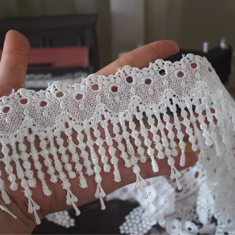 Tassel Flower Lace Trim Cloth Cuff Width 17 cm LT0335-Lace Fabric Shop